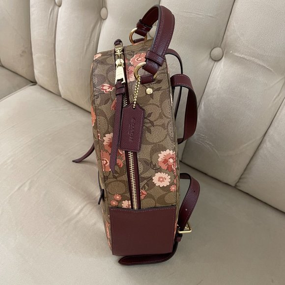COACH® Prairie Daisy Cluster Print Signature Monogram jordyn backpack - Picture 5 of 6